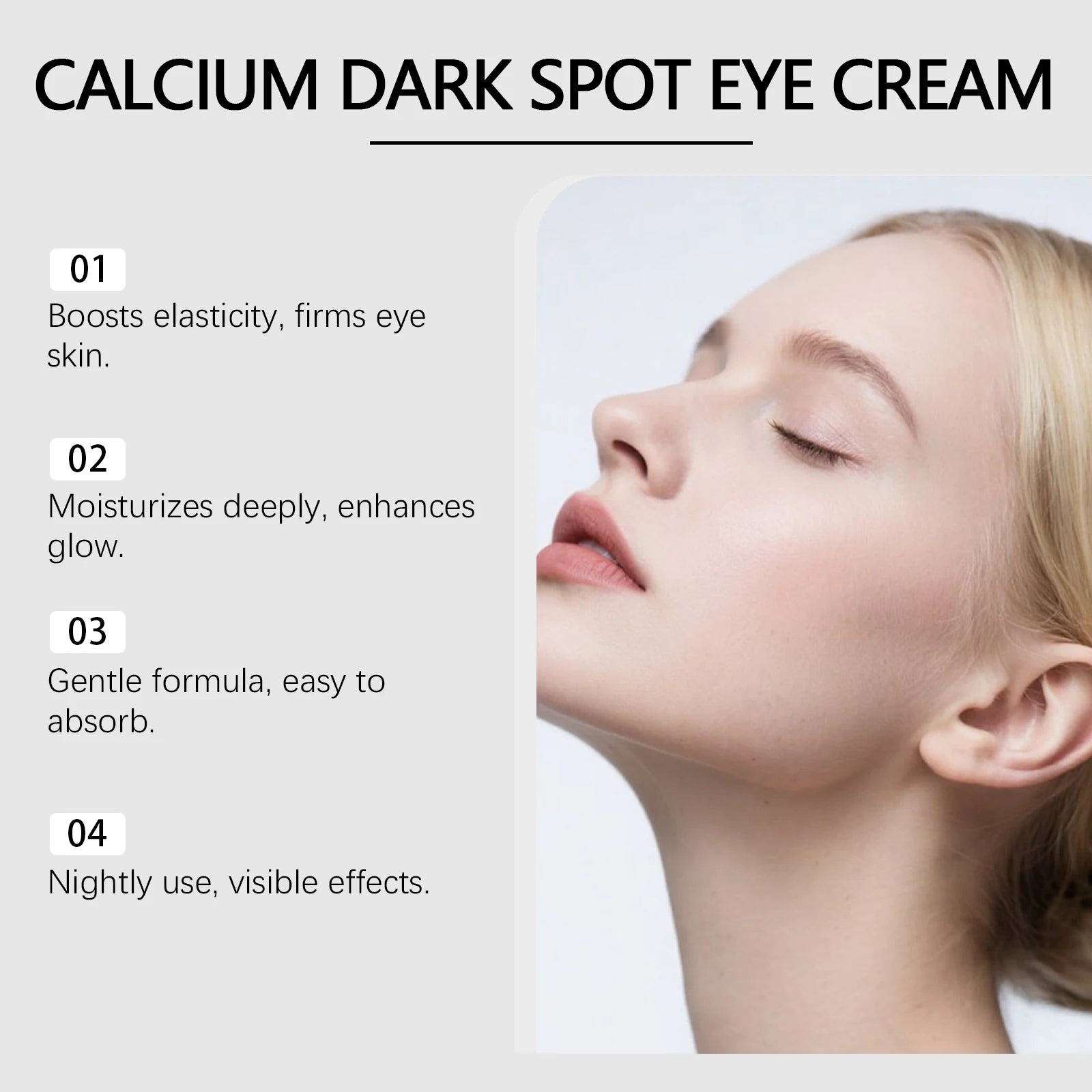Calcium Eye Cream Dark Circle Remover Firming Moisturizer for Reducing Fine Lines and Puffiness - 10