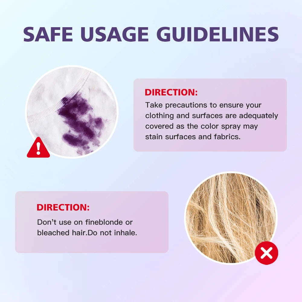 Temporary Hair Color Spray Washable Instant Hair Dye for Party Festivals and Temporary Style