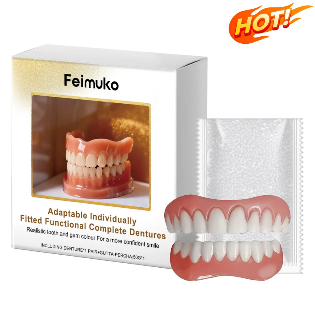 Denture Decoration Set Fake Teeth Veneers Resin Kit for Confident Smile