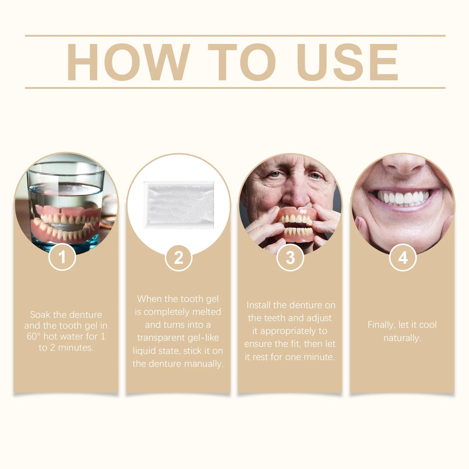 Silicone False Teeth Dentures Temporary Veneers for Missing Broken Teeth - 14