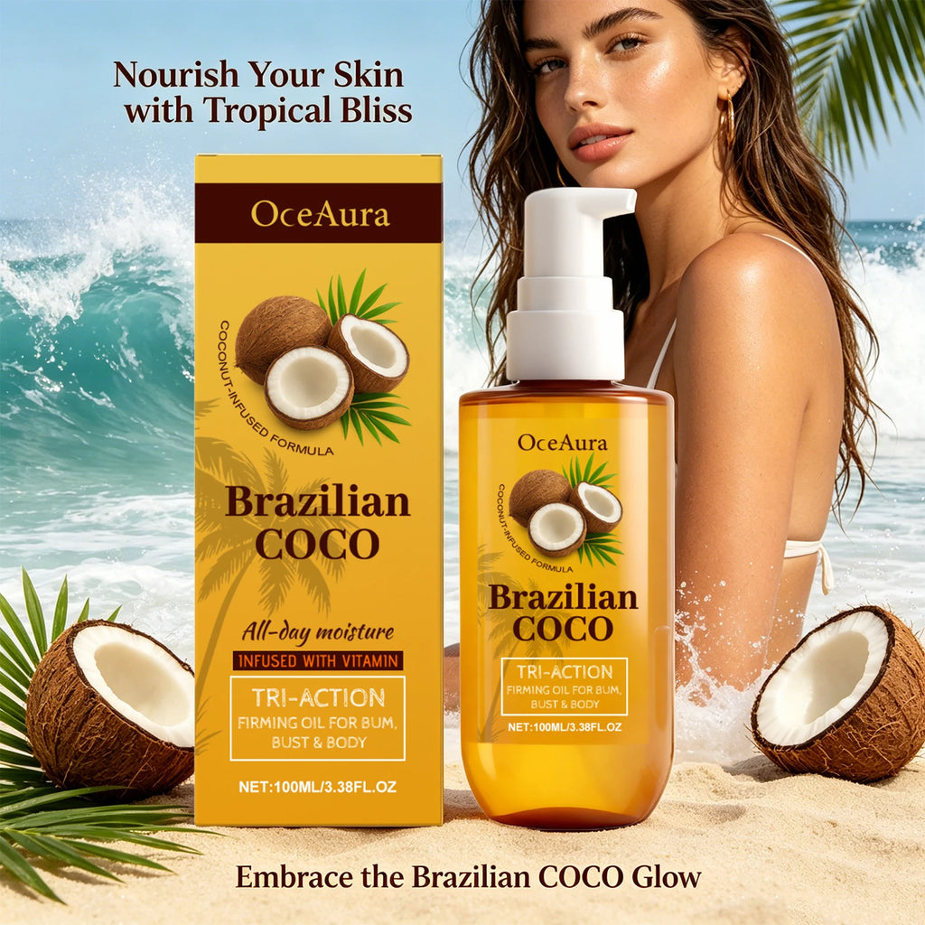 Coconut Firming Oil Skin Tightening Moisturizer for Body Hydration and Elasticity Recovery