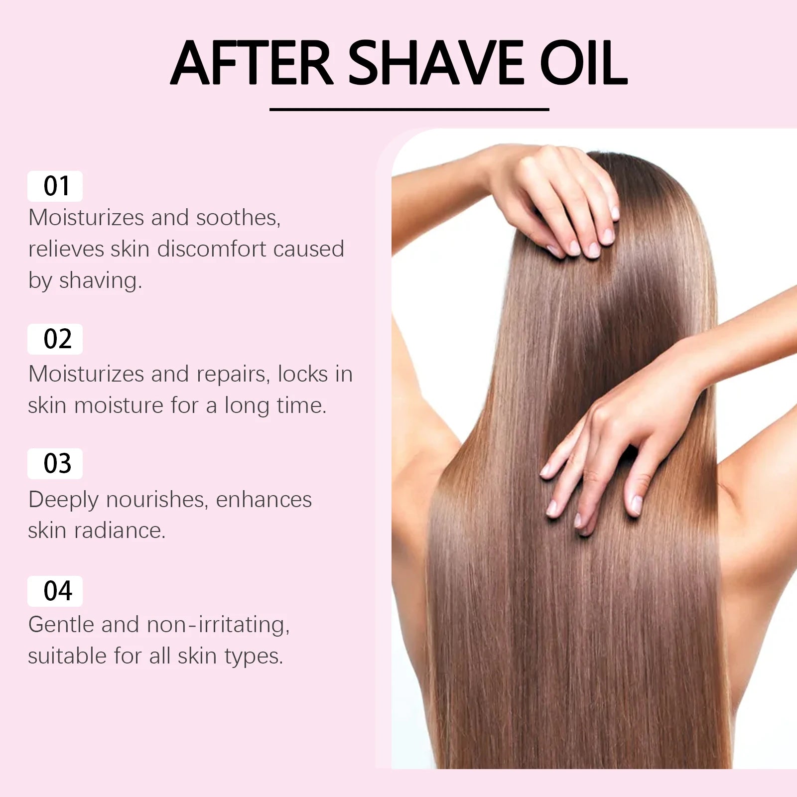 After Shave Oil Strawberry Scented Post Waxing Soothing Serum for Sensitive Skin Care - 10