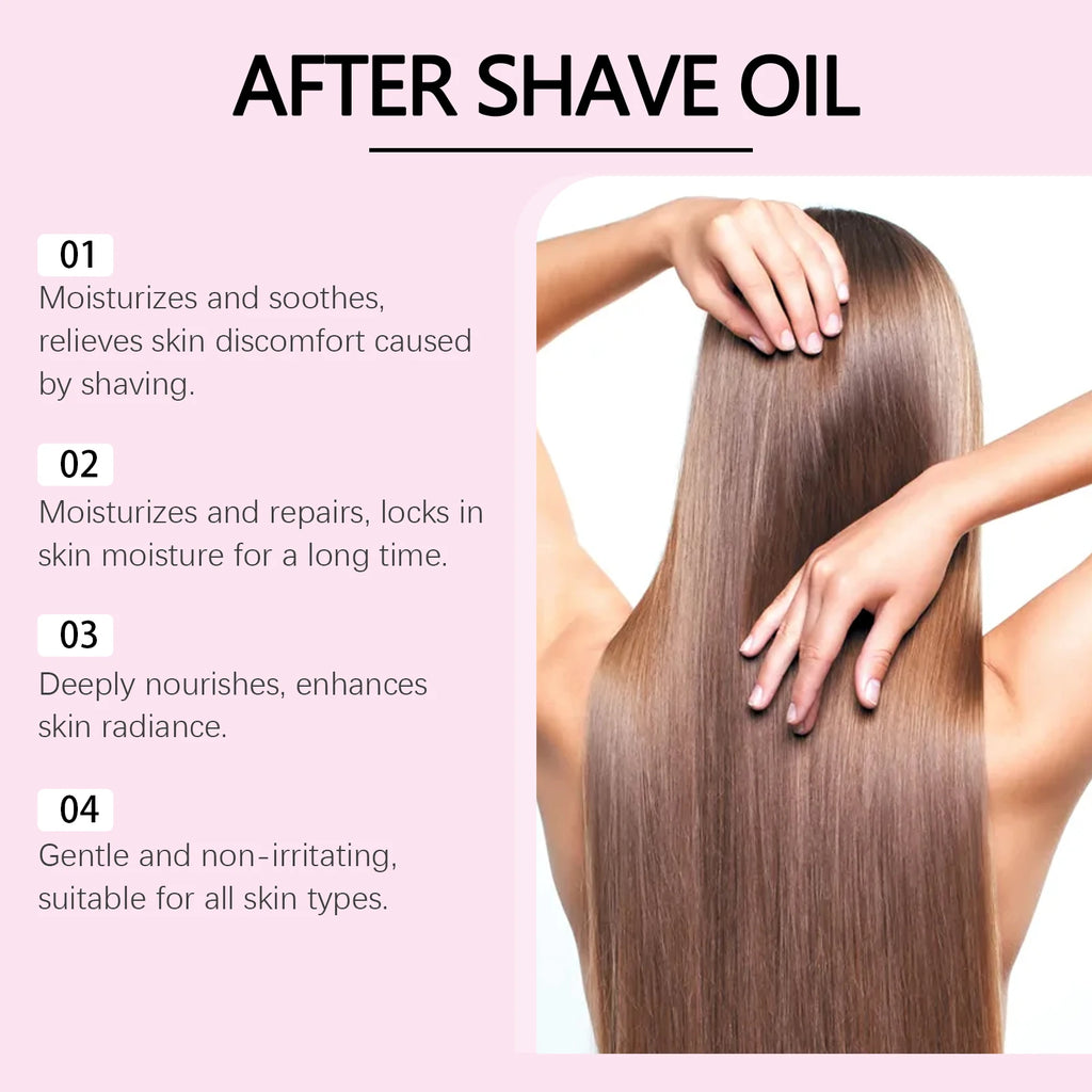 After Shave Oil Strawberry Scented Post Waxing Soothing Serum for Sensitive Skin Care
