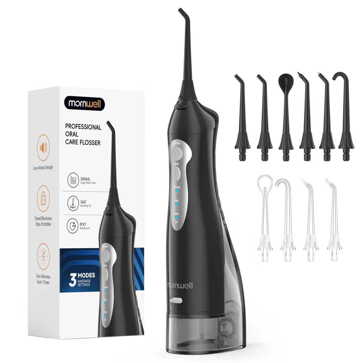 Portable Cordless Water Flosser Oral Irrigator Rechargeable Jet for Travel