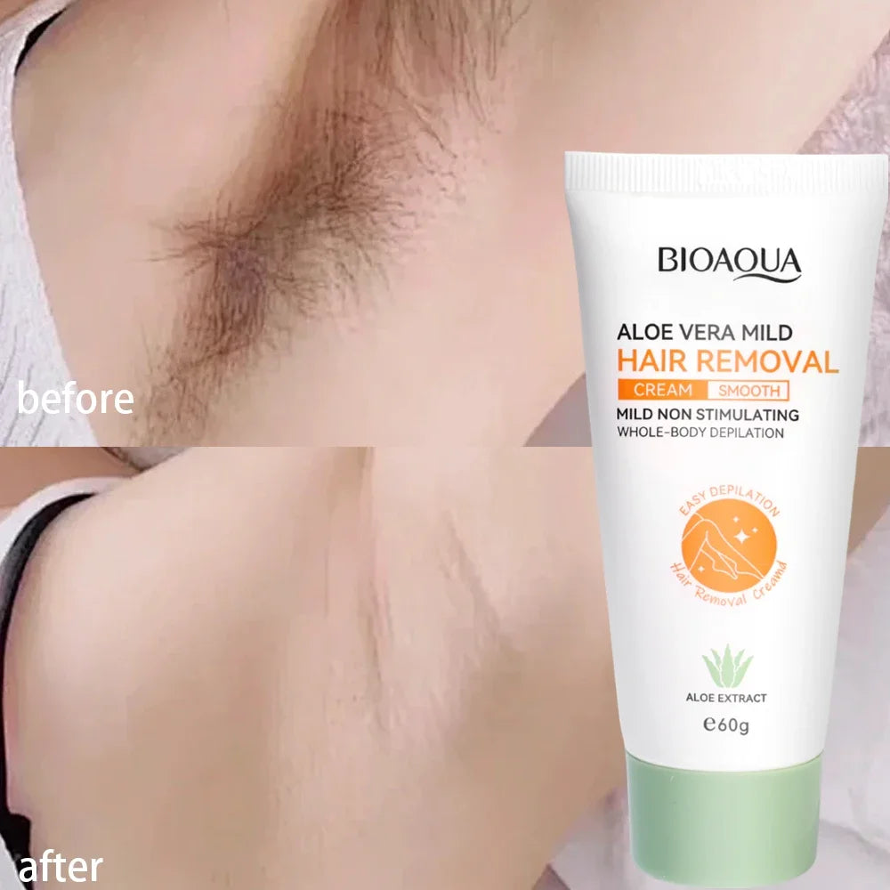 Hair Removal Cream Painless Depilatory Lotion Gentle Formula for Smooth Body Skin Care