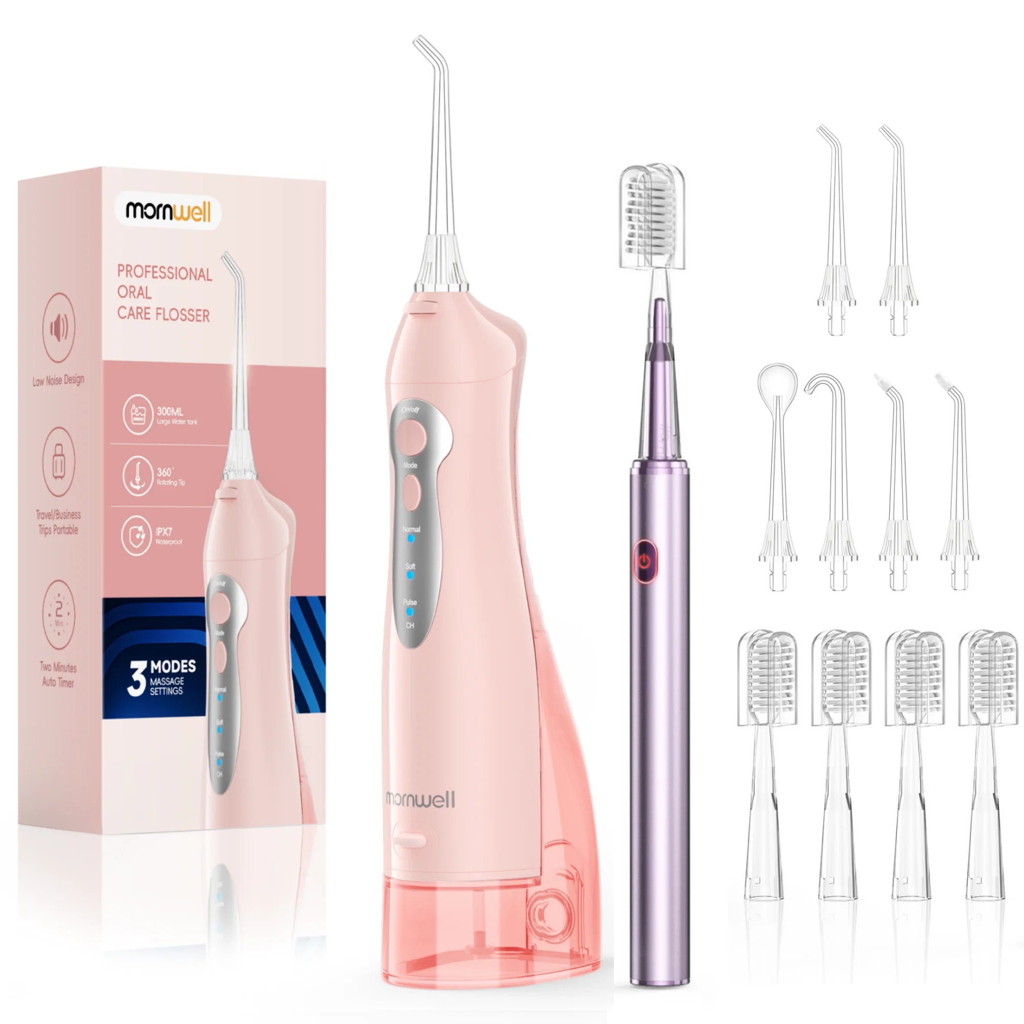 Water Flosser and Electric Toothbrush Combo Oral Irrigator Set for Daily Teeth Cleaning and Care - 28