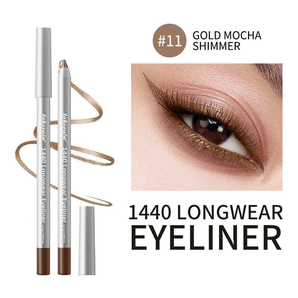Longwear Eyeliner Pencil Waterproof Smudgeproof Eye Makeup for Precise Daily Cosmetic Look - 22