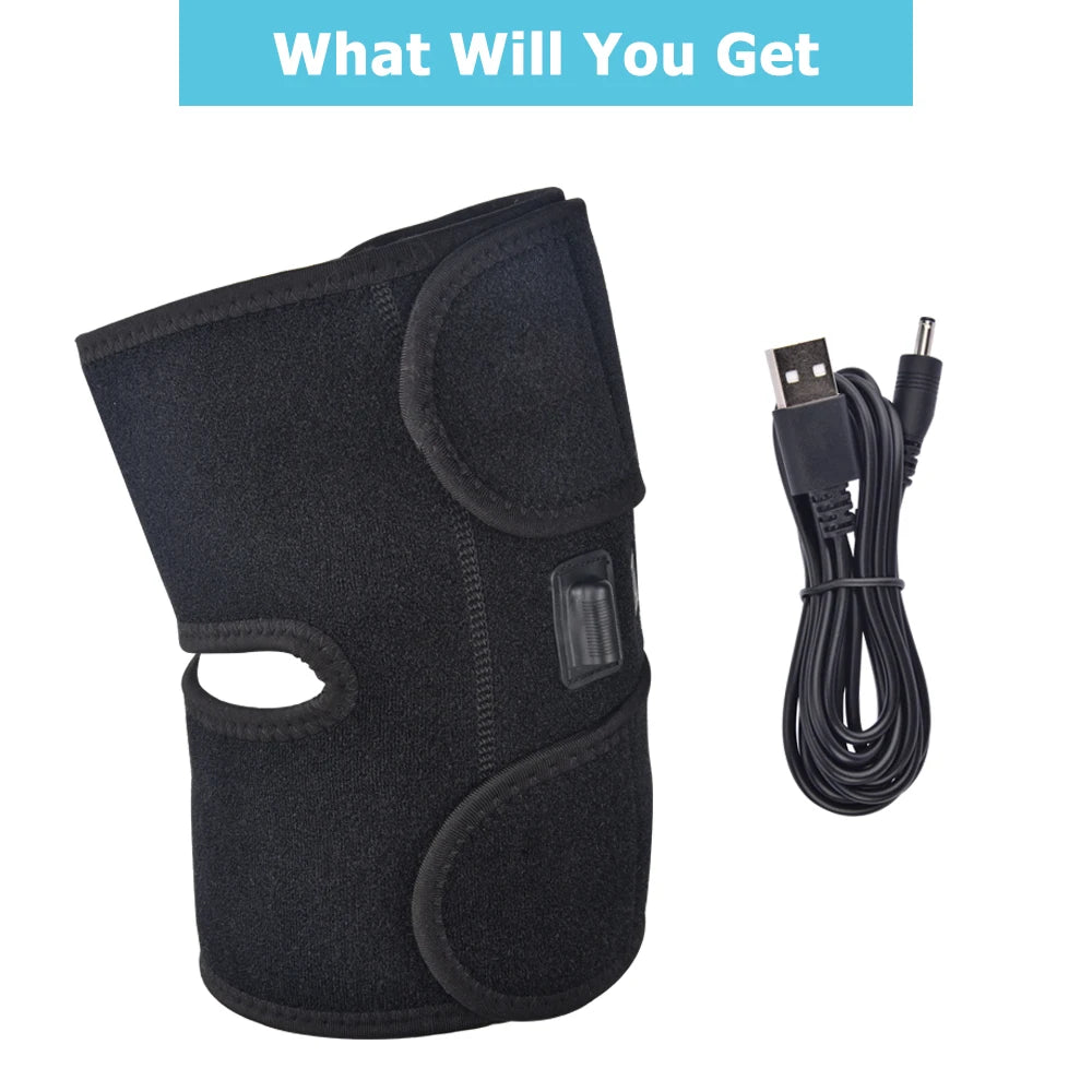 Electric Knee Heating Pad Heated Leg Brace Wrap for Joint Pain Relief and Muscle Relaxation