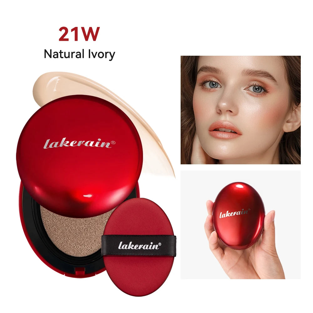 Air Cushion Foundation BB CC Cream Full Coverage Makeup for Flawless Matte Face Finish Daily Use - 21