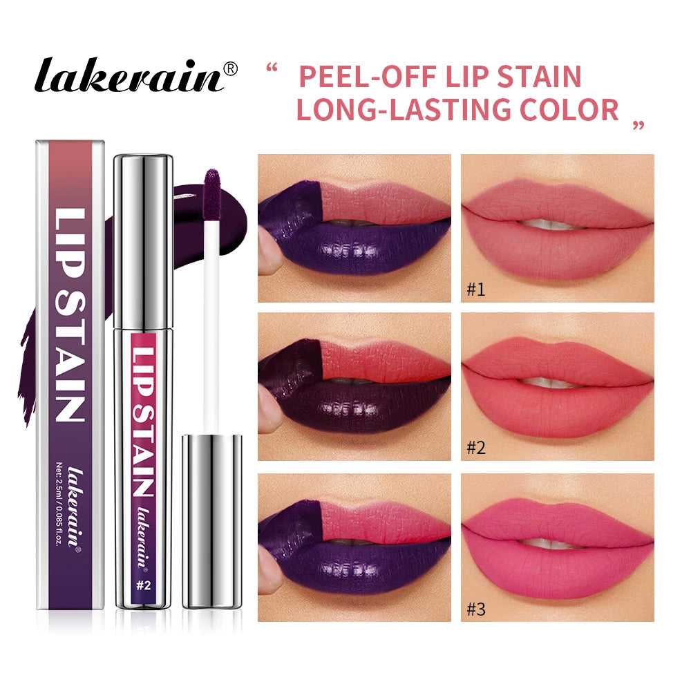 Peel Off Lip Stain Matte Liquid Lipstick Waterproof Long Lasting Tint for Daily Makeup Beauty - 1