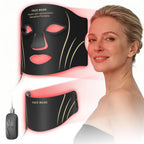 LED Face Neck Mask Silicone Light Therapy Device for Skin Rejuvenation and Anti Wrinkle Care