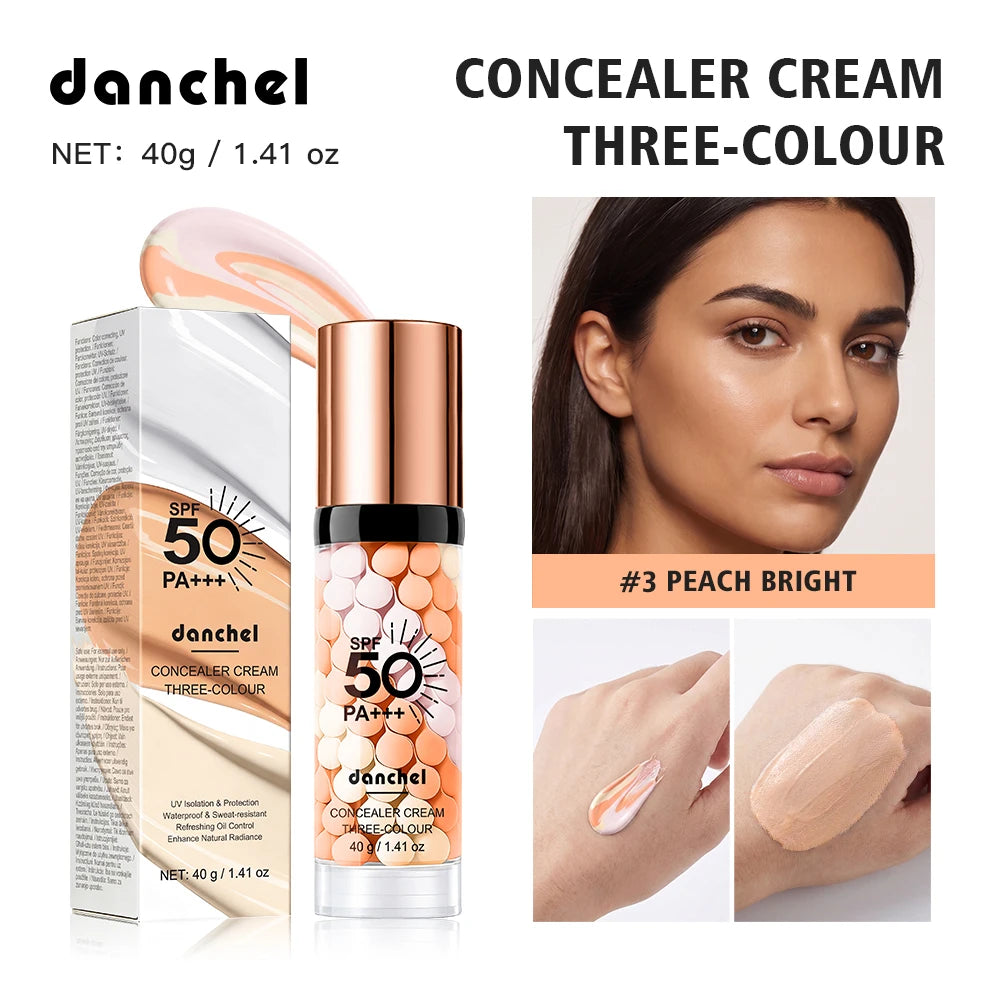 3-in-1 Color Correcting Primer SPF 50 Makeup Base for Radiant Even Skin Tone and Sun Protection
