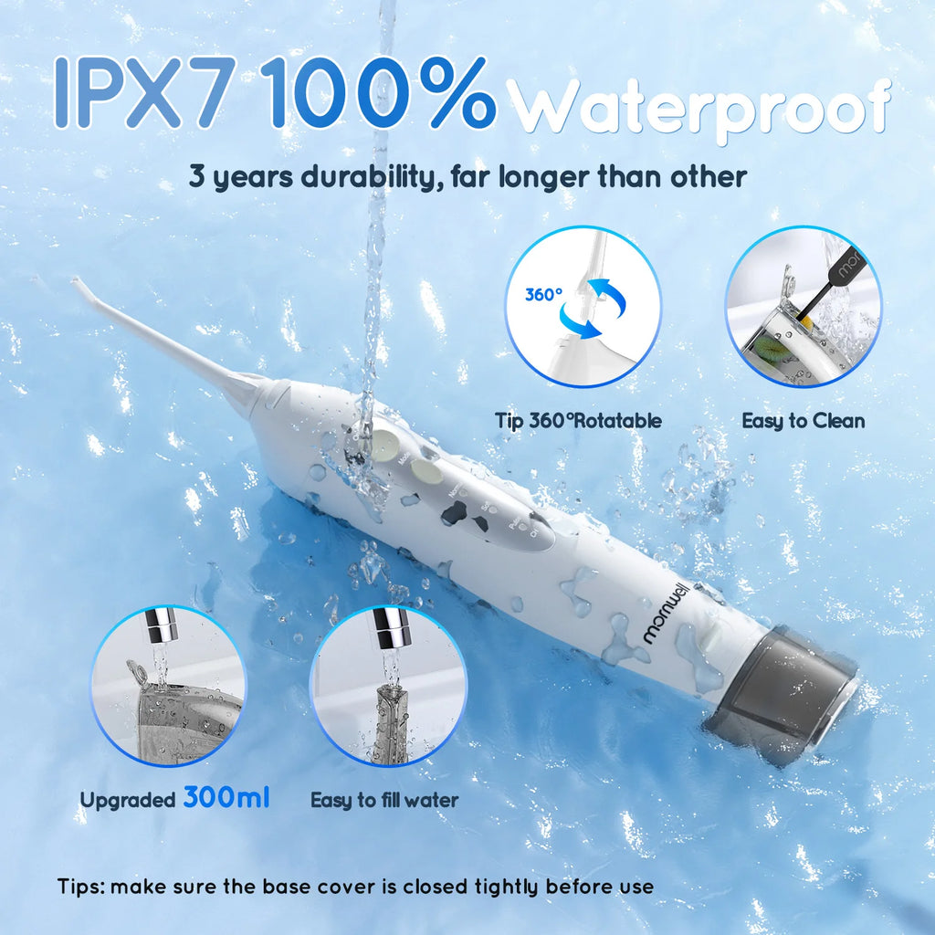 Portable Cordless Water Flosser Oral Irrigator Rechargeable Jet for Travel