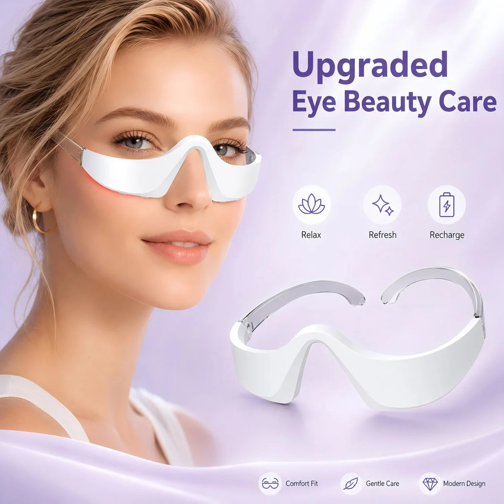Red Light Eye Massager LED Beauty Device for Skin Firming and Puffiness Reduction