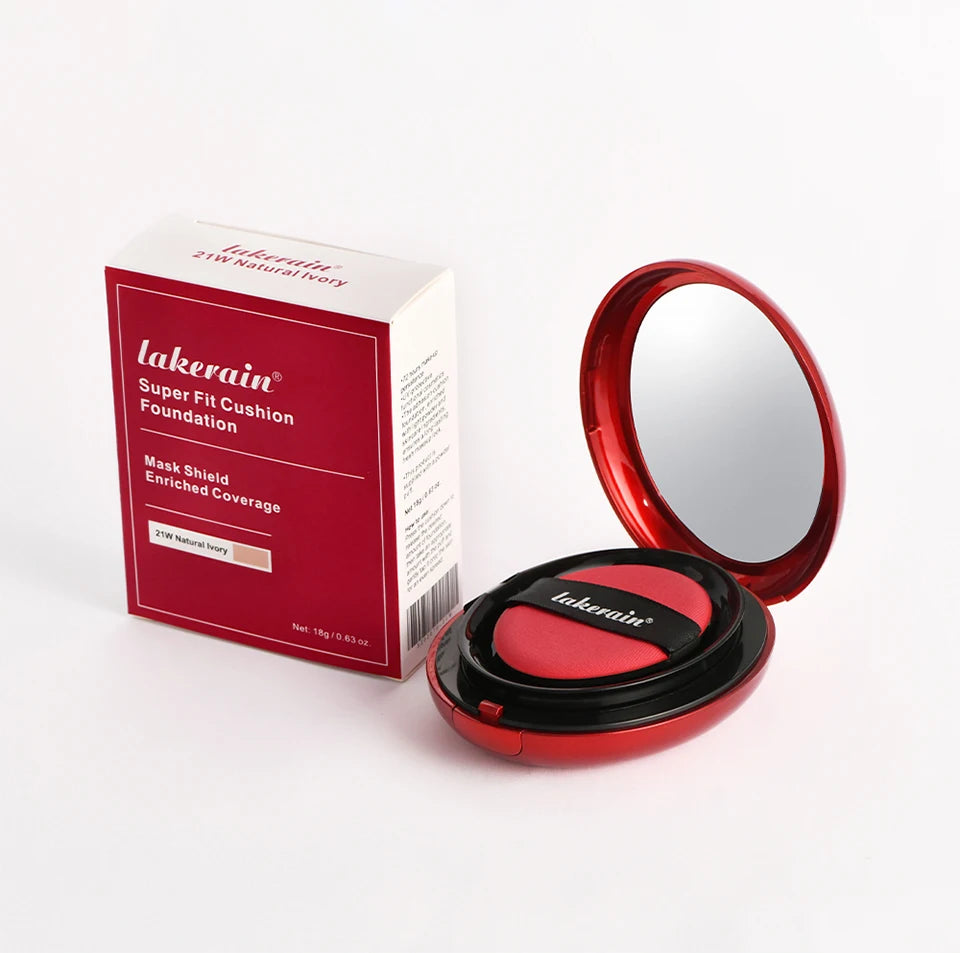 Air Cushion Foundation BB CC Cream Full Coverage Makeup for Flawless Matte Face Finish Daily Use