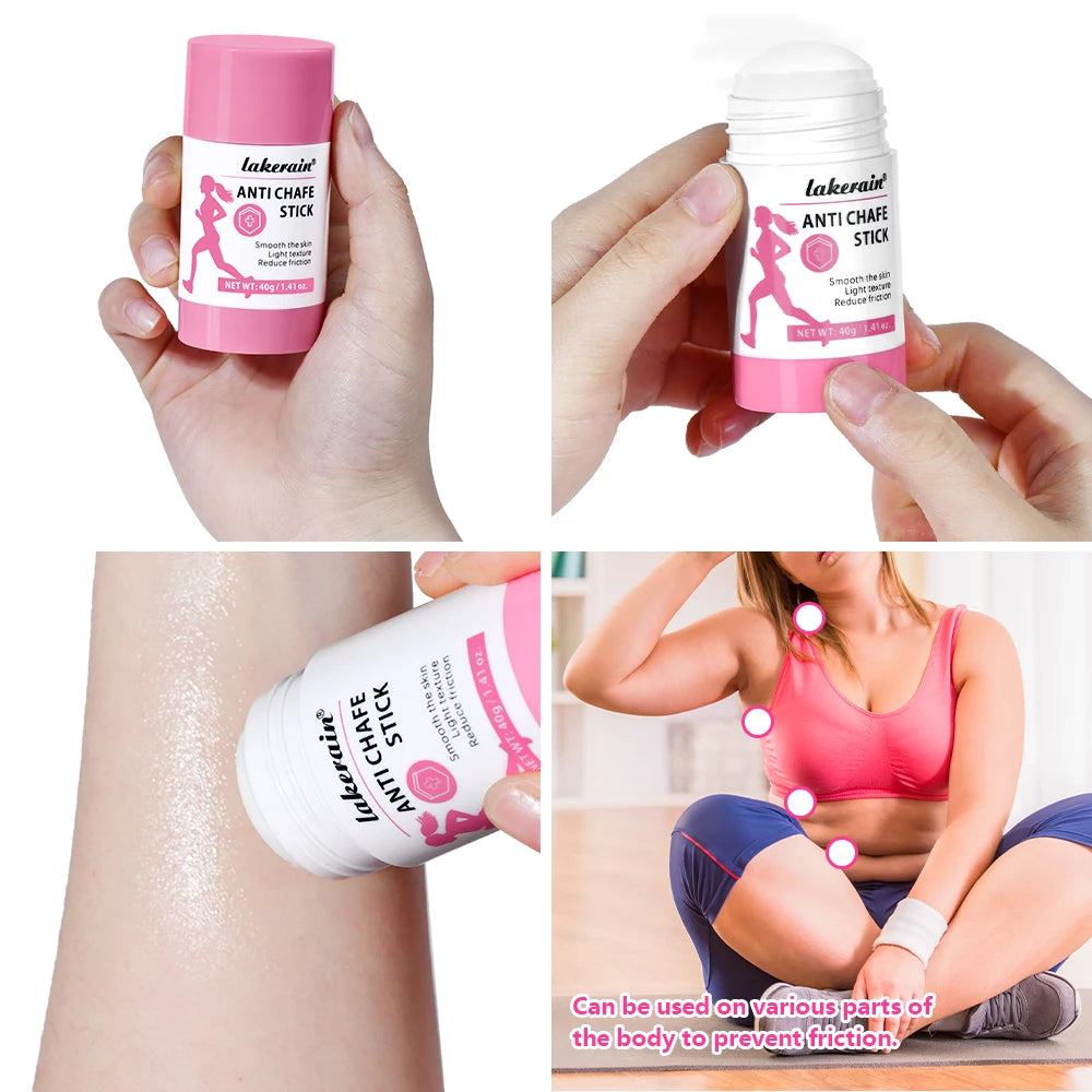 Anti Chafe Stick Friction Reducing Balm Moisturizing Skin Care for Running Hiking and Sports