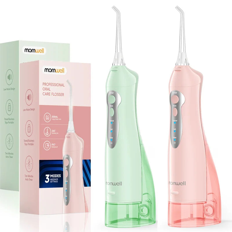 Portable Water Flosser Electric Oral Irrigator Rechargeable Teeth Cleaner for Home and Travel