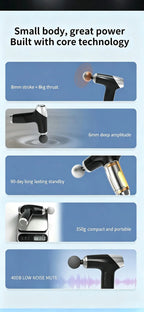 Mini Massage Gun Percussion Muscle Massager Portable Deep Tissue Device for Recovery Workout
