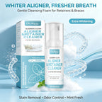 Aligner and Retainer Cleaner Foam Mousse Whitening Agent for Daily Dental Appliance Care
