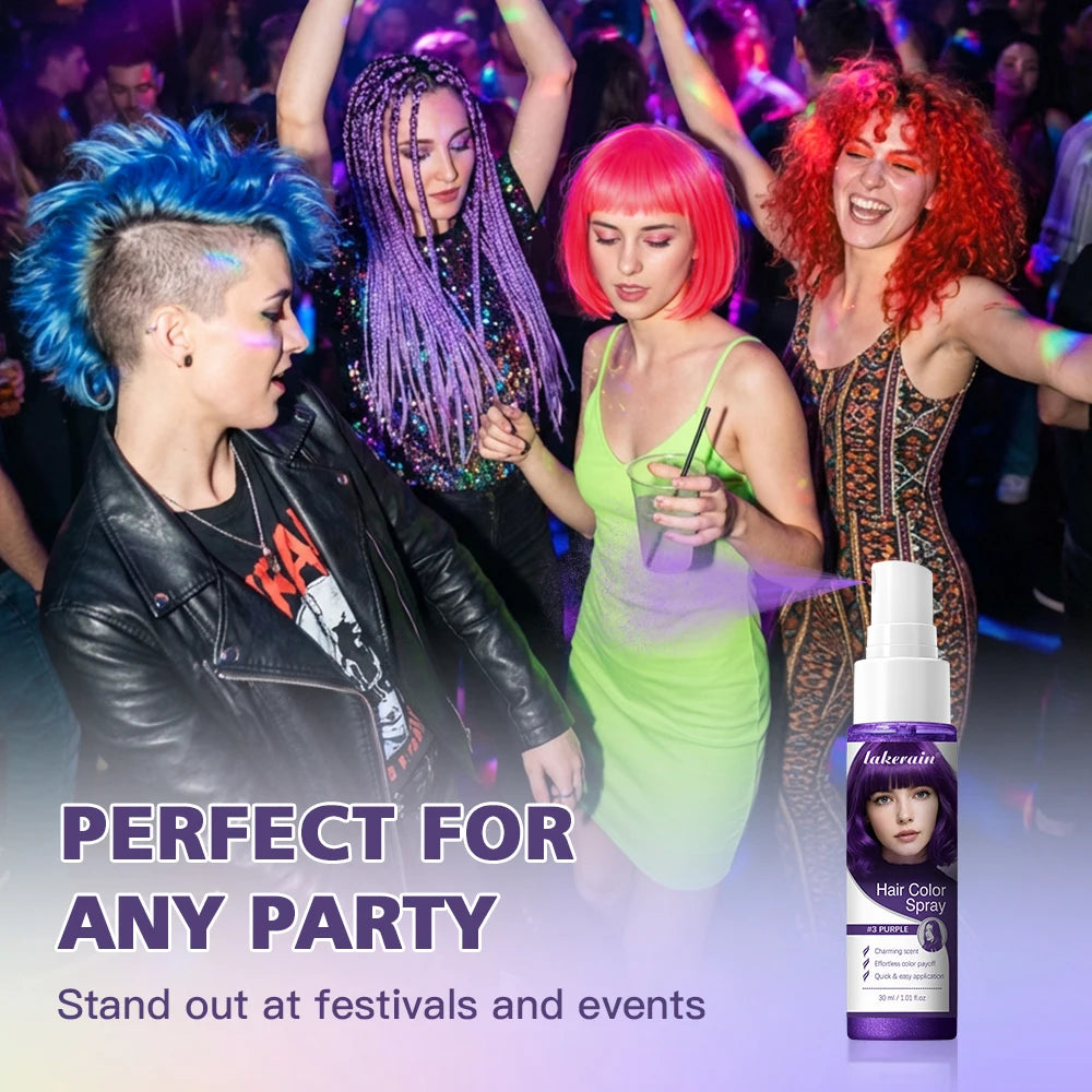 Temporary Hair Color Spray Washable Instant Hair Dye for Party Festivals and Temporary Style