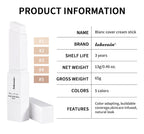 Blanc Cover Cream Stick Waterproof Foundation with Built-in Brush for Daily Natural Makeup