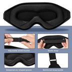 3D Sleep Mask Contoured Eye Cover Comfortable Memory Foam for Deep Night Rest