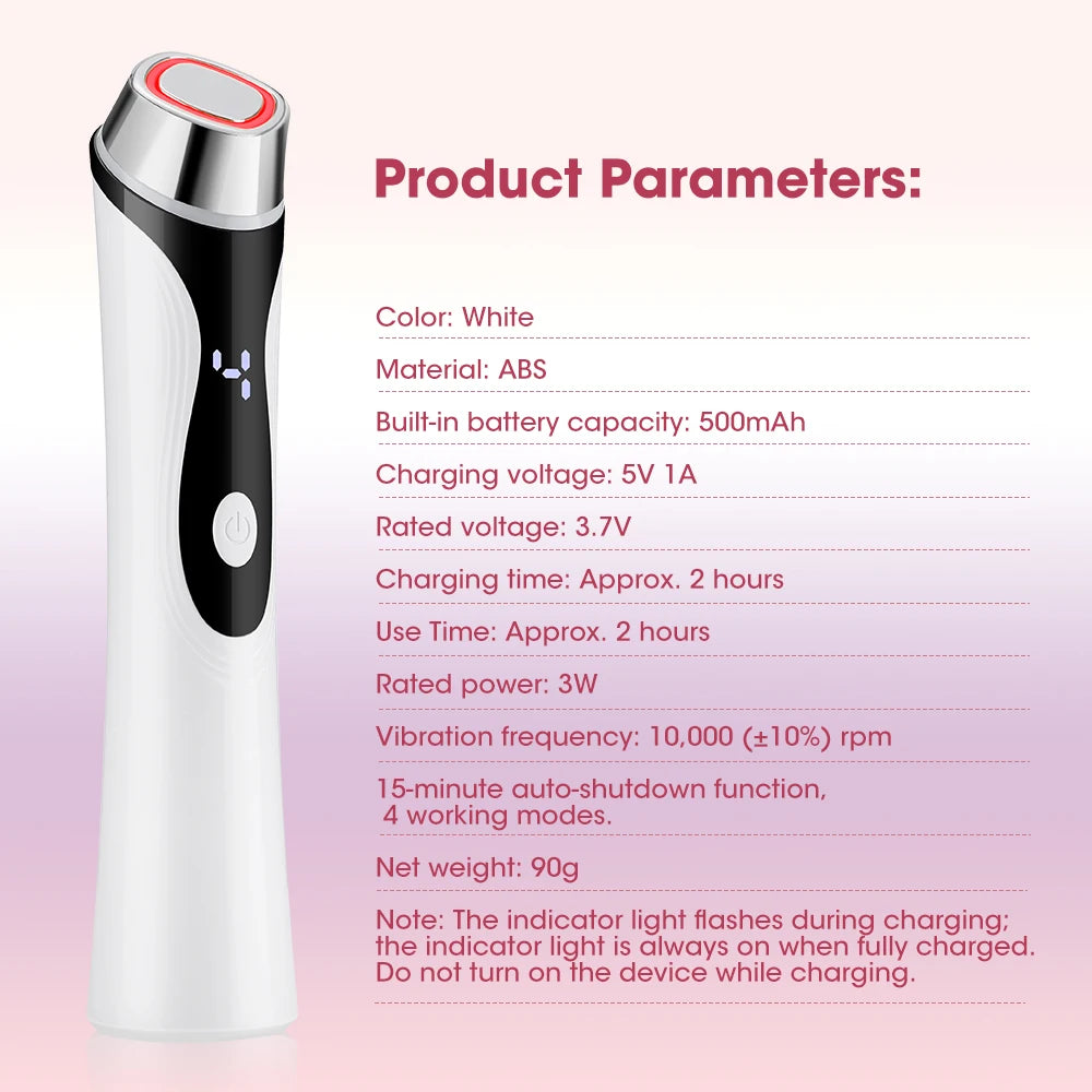 Microcurrent Facial Massager Face Lifting Device LED Skin Tightening Tool for Home Beauty Care - 13