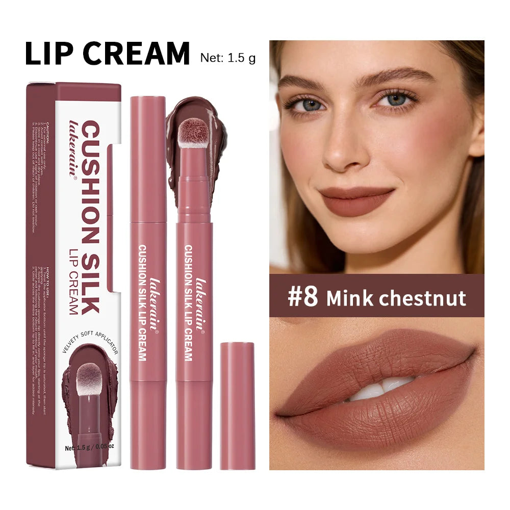 Air Cushion Lip Cream Tinted Blush Dual Action Matte Finish for Daily Makeup Routine