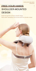 Wireless Neck Shoulder Massager Deep Tissue Kneading Pillow for Pain Relief and Home Relaxing