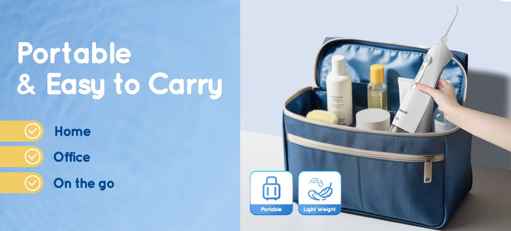 Portable Cordless Water Flosser Oral Irrigator Rechargeable Jet for Travel