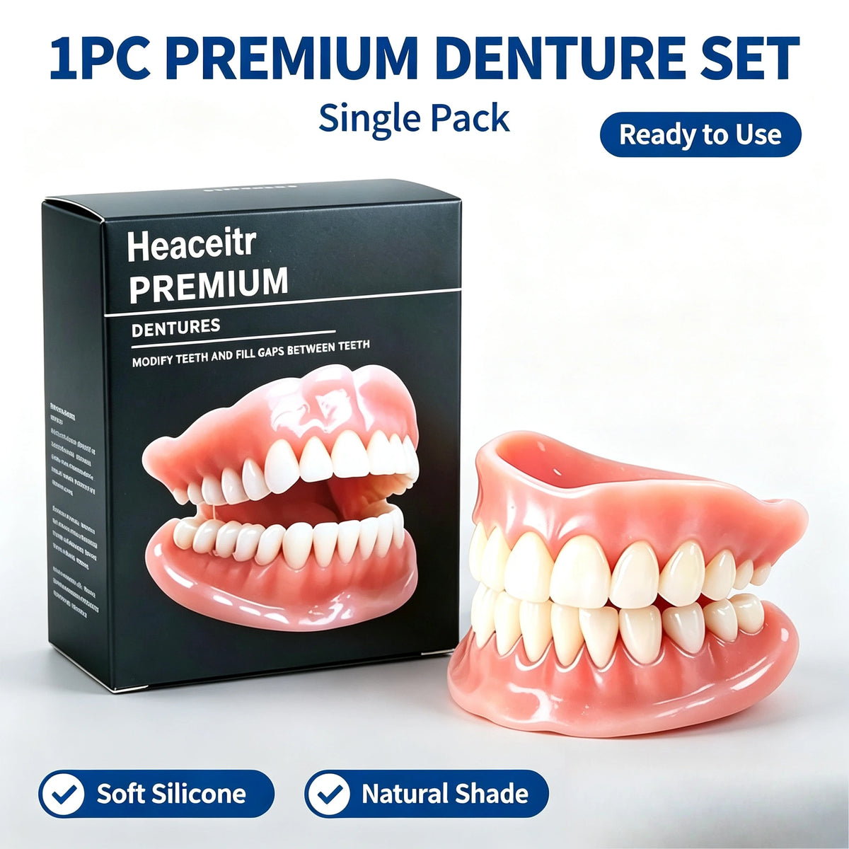 Custom Fit Dentures Boil to Shape Dental Veneers Flexible for Daily Meal and Drink Use