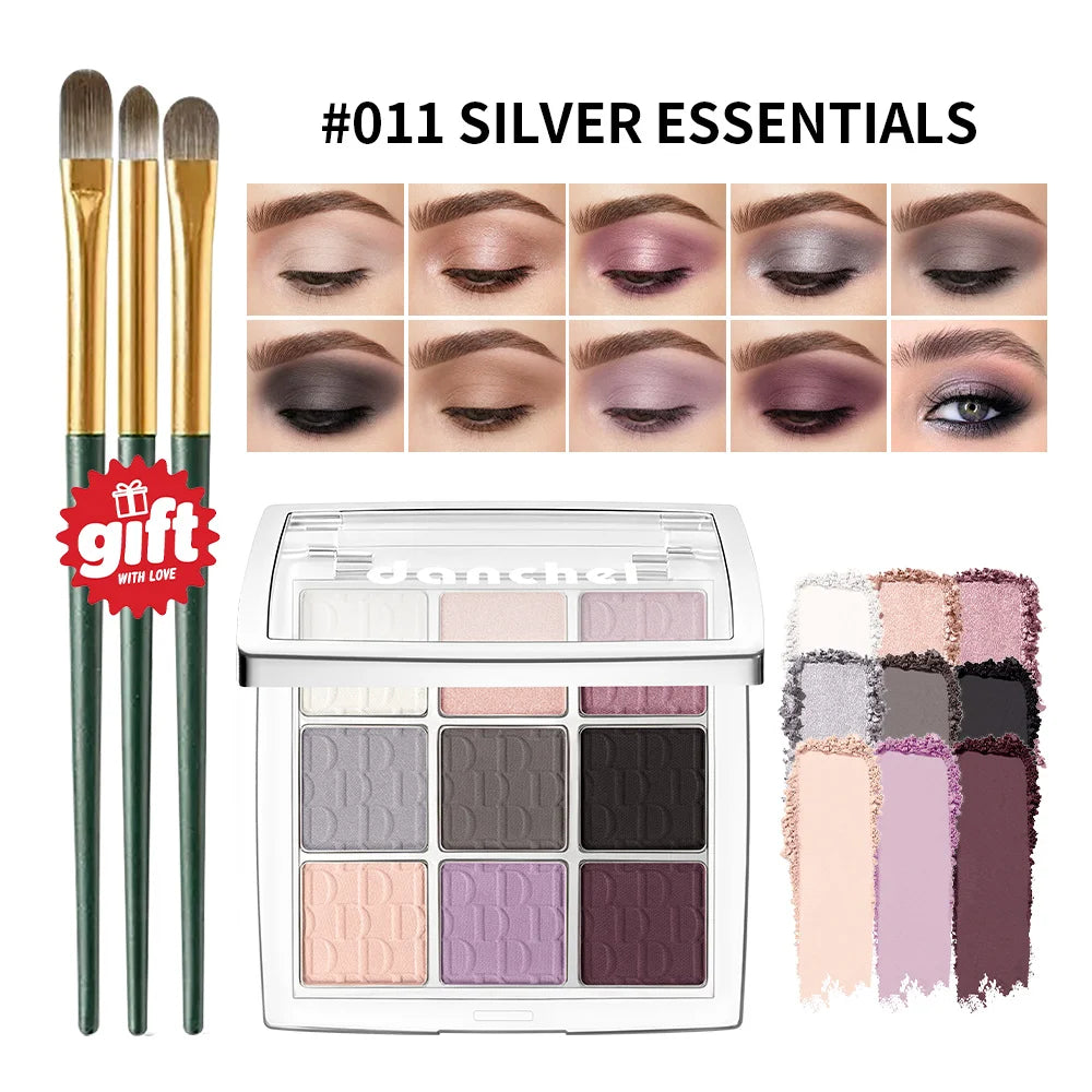 9 Color Eyeshadow Palette Makeup Kit Matte Shimmer Pigmented Shades for Daily Smoky Eye Looks - 25