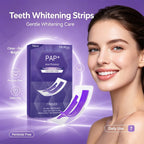 Teeth Whitening Strips Dental Bleaching Kit Gentle PAP Formula for Bright White Smile Routine