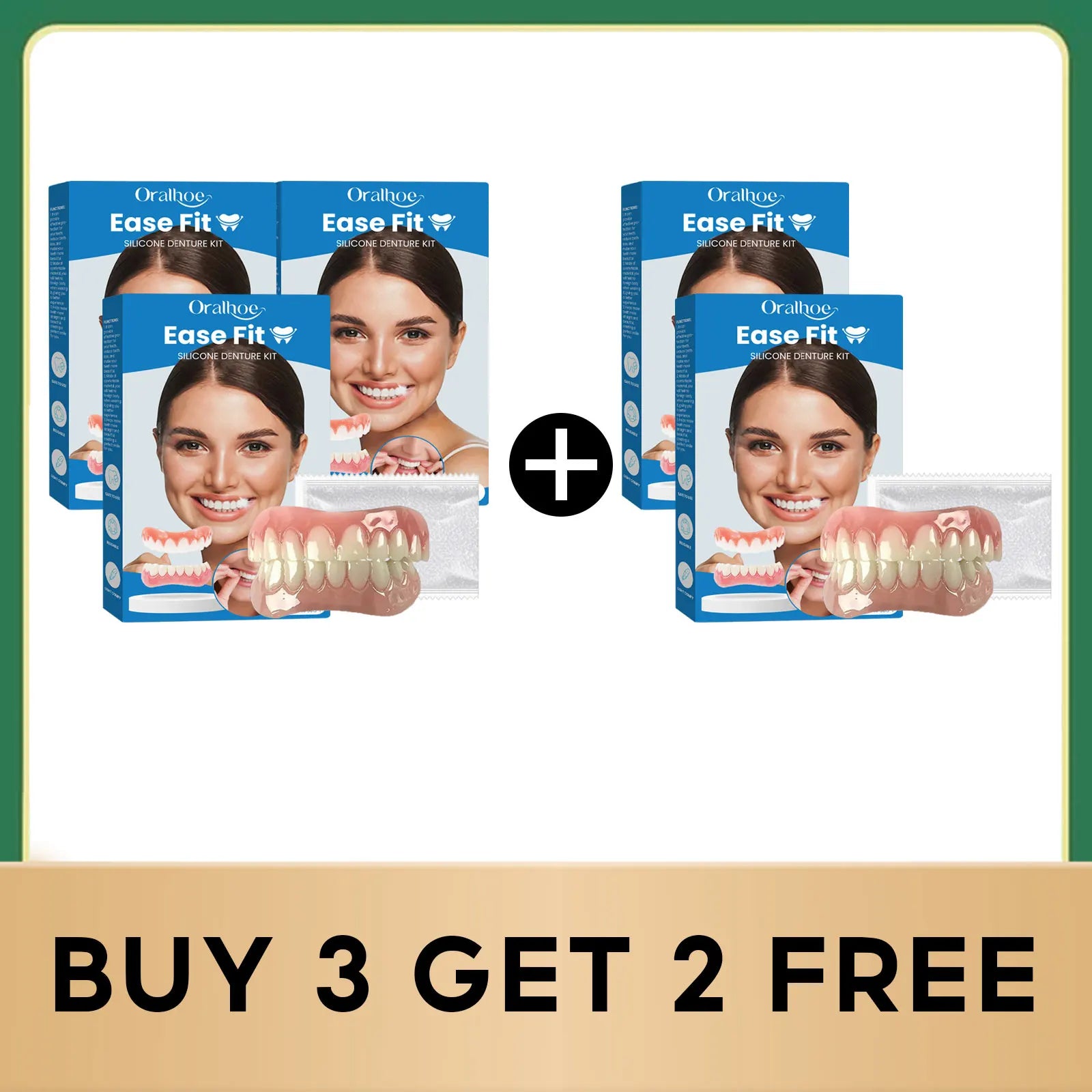 Full Denture Set Silicone False Teeth Cosmetic Veneers for Smile Improvement - 16