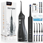 Electric Water Flosser and Toothbrush Set Oral Irrigator for Teeth Whitening Gum Care