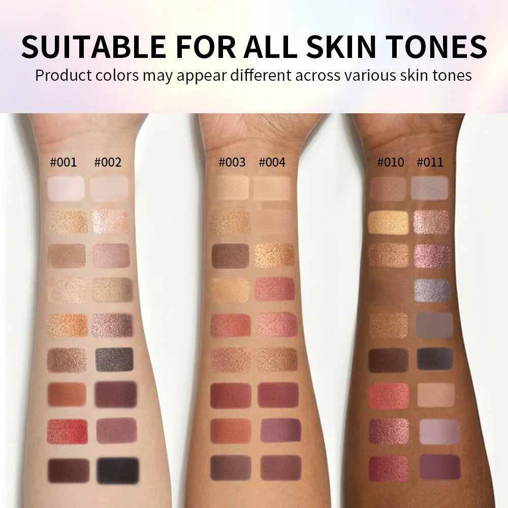 9 Color Eyeshadow Palette Makeup Kit Matte Shimmer Pigmented Shades for Daily Smoky Eye Looks - 5