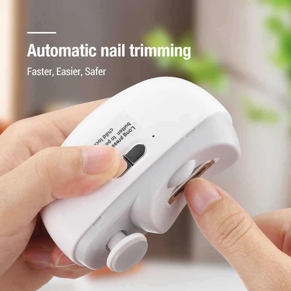 Electric Nail Clipper Automatic Fingernail Trimmer with LED Light for Kids Adults and Seniors
