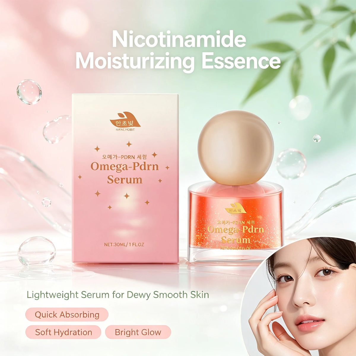 Niacinamide Hydrating Face Serum Facial Moisturizing Essence for Glowing Radiant Skin