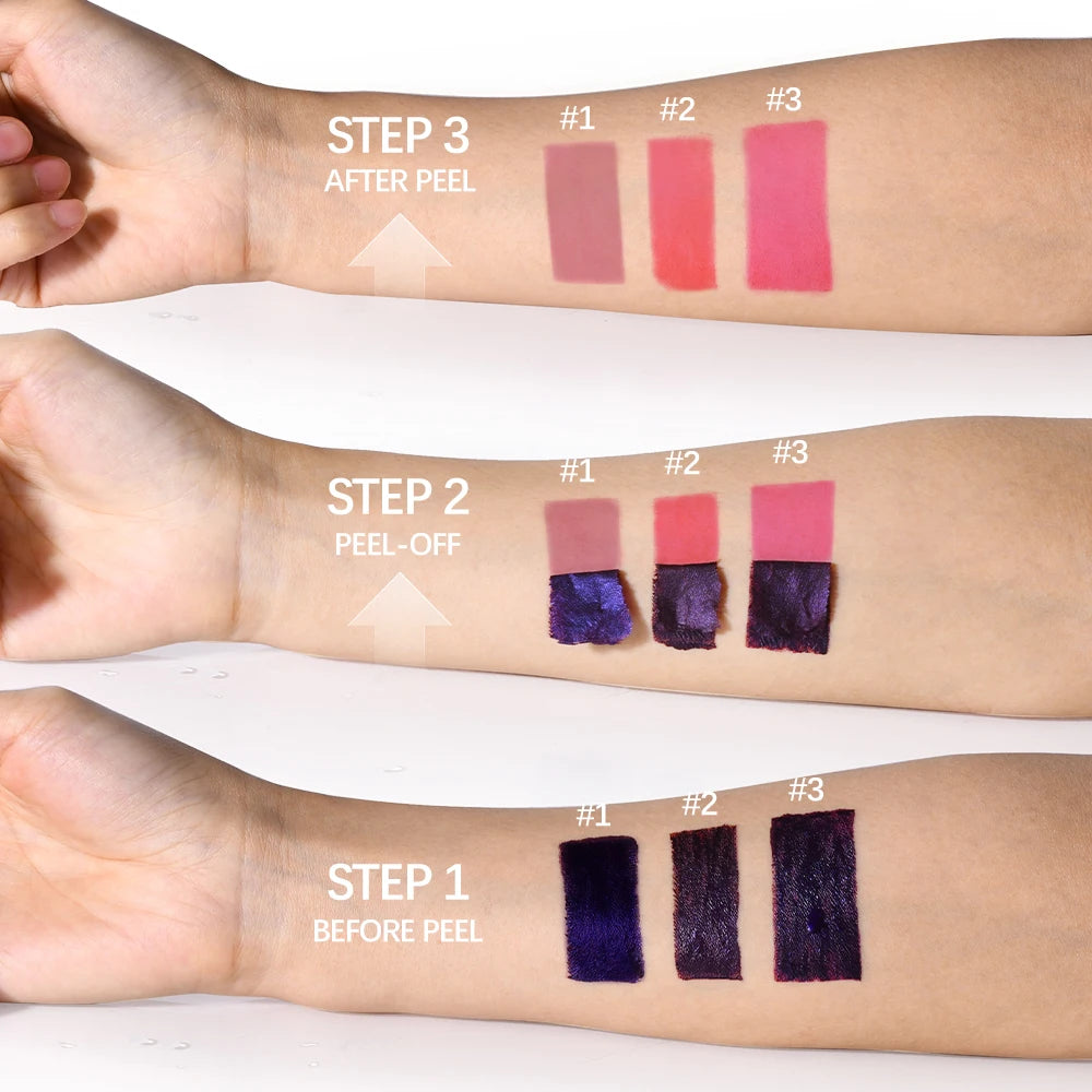 Peel Off Lip Stain Matte Liquid Lipstick Waterproof Long Lasting Tint for Daily Makeup Beauty - 4