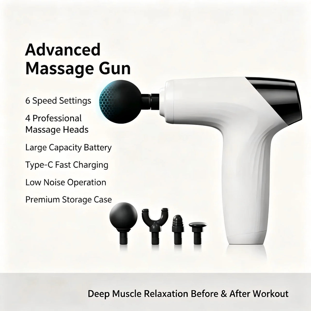 Mini Massage Gun Percussion Muscle Massager Portable Deep Tissue Device for Recovery Workout