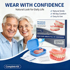Snap On Dentures Cosmetic Teeth Veneers Natural Smile Fit for Men and Women