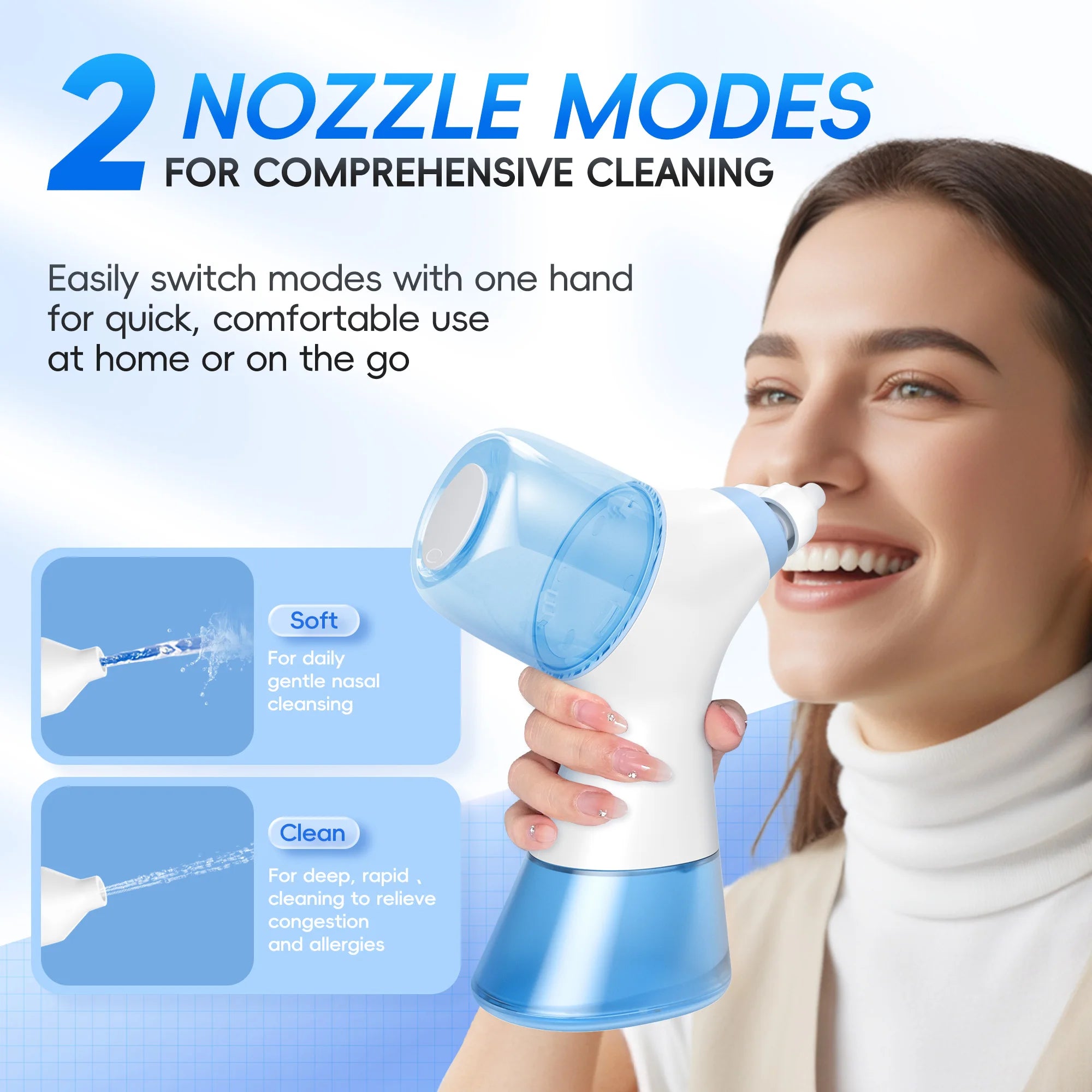 Electric Sinus Rinse Machine Nasal Irrigation Device for Easy Breathing Relief - 4