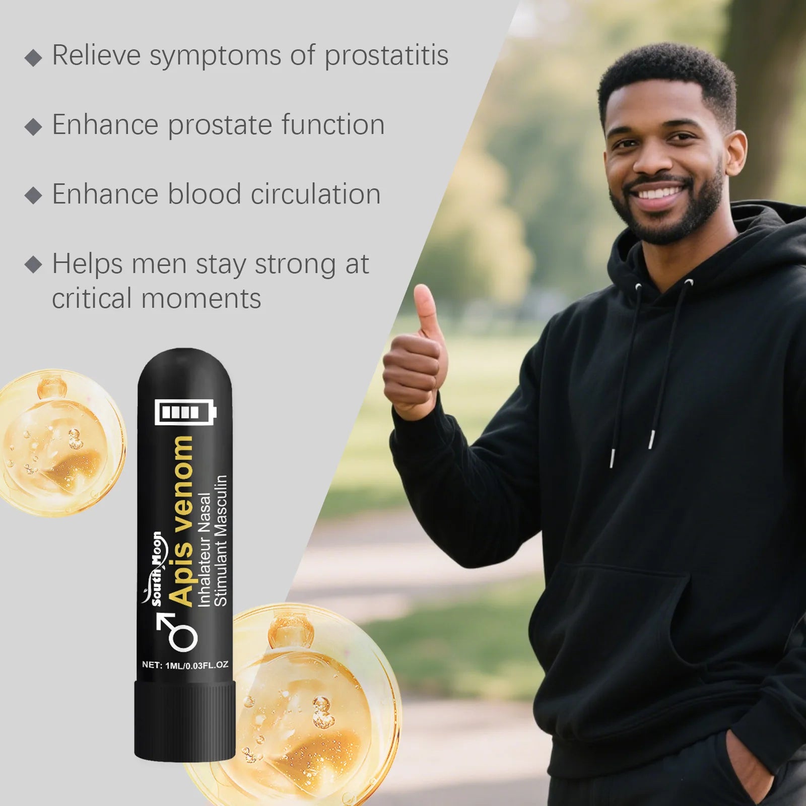 Men Nasal Inhaler Energy Stick Cooling Nourishing Nasal Suction for Daily Confidence - 15