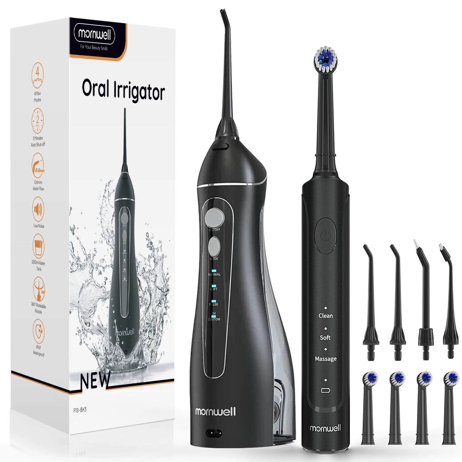 Electric Water Flosser and Toothbrush Set Oral Irrigator for Teeth Whitening Gum Care - 16