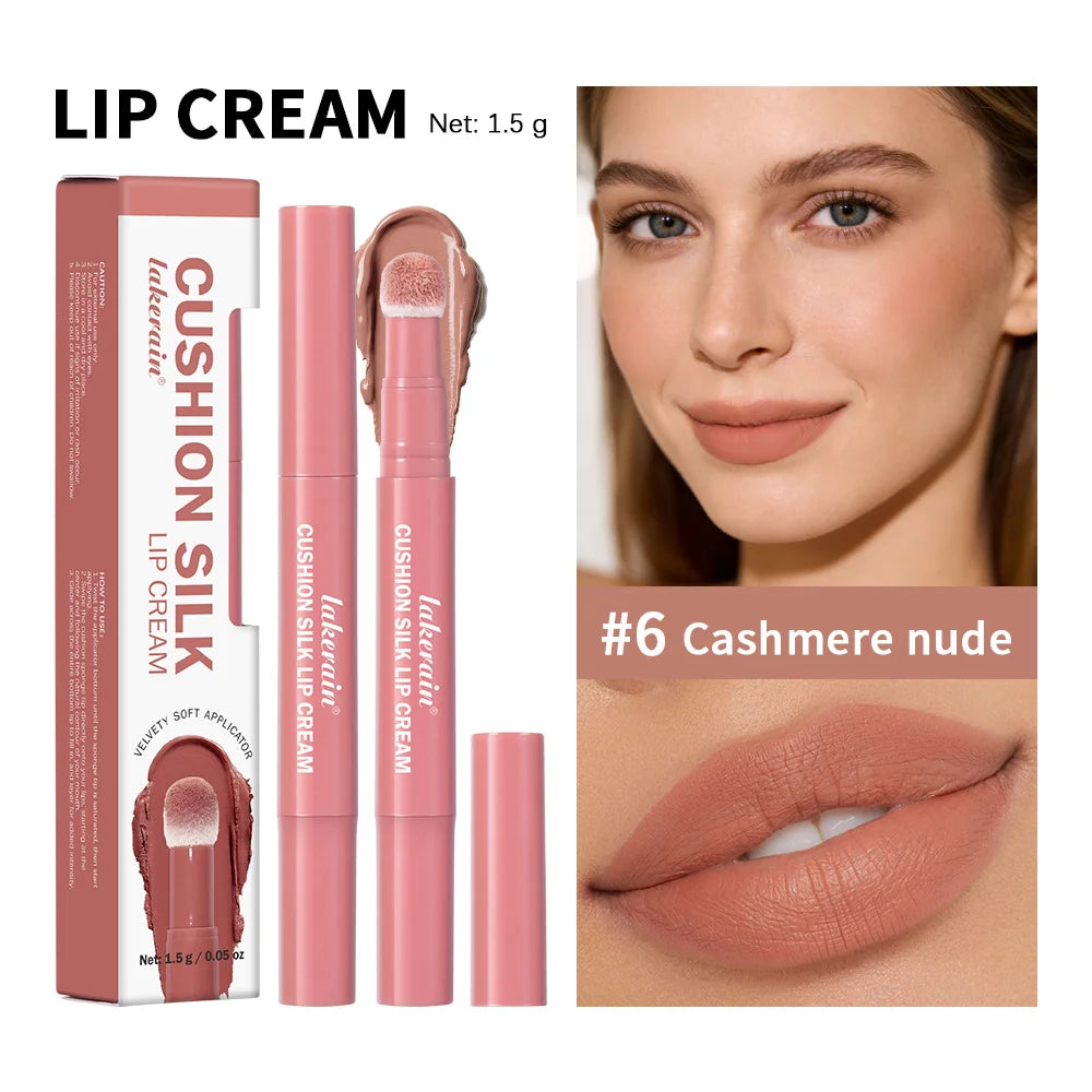 Air Cushion Lip Cream Tinted Blush Dual Action Matte Finish for Daily Makeup Routine - 23