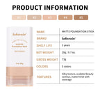 Matte Foundation Stick Face Concealer Makeup with Brush for Flawless Finish