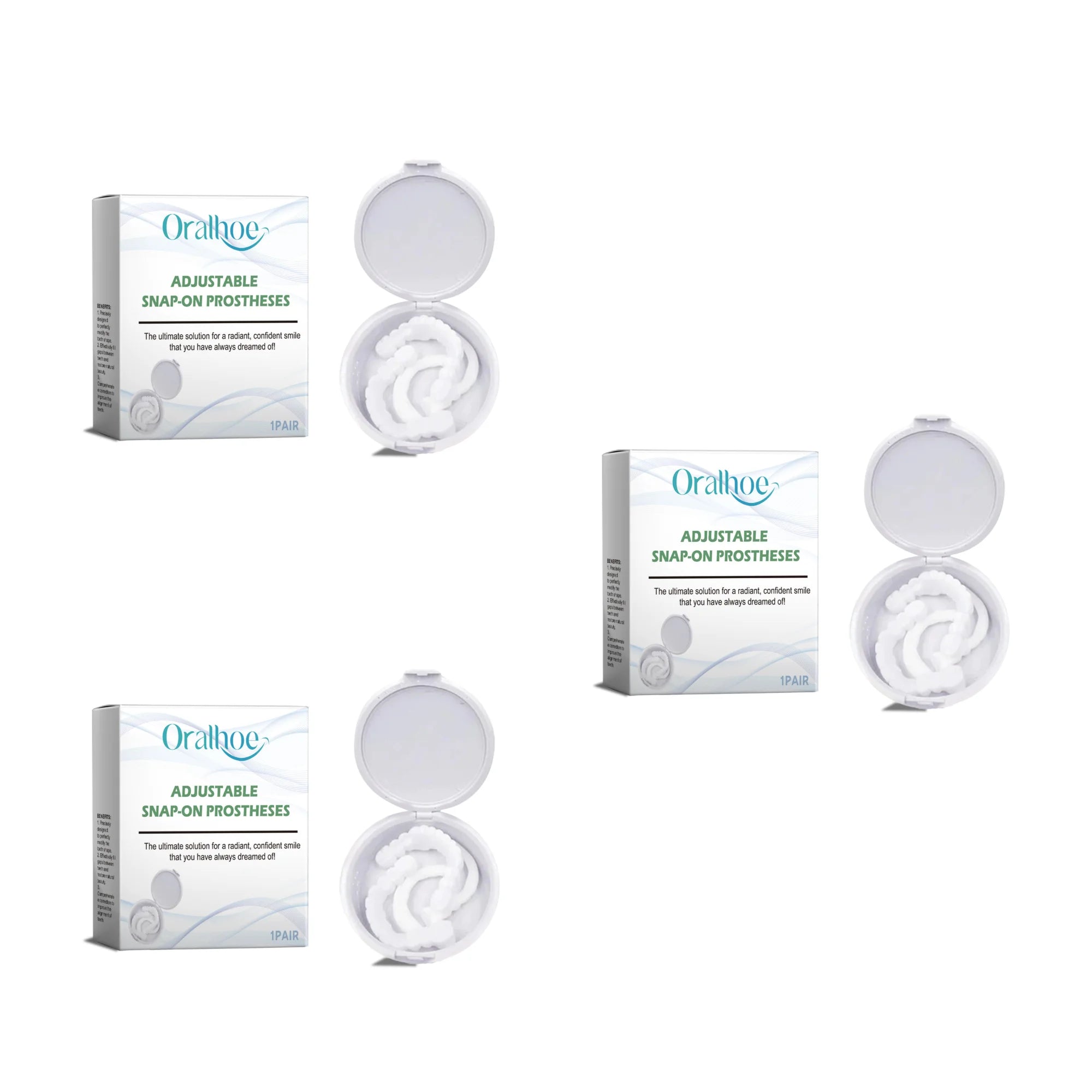 Adjustable Snap On Dentures Fake Teeth Smile Veneers for Daily Use and Instant Confident Beauty - 14