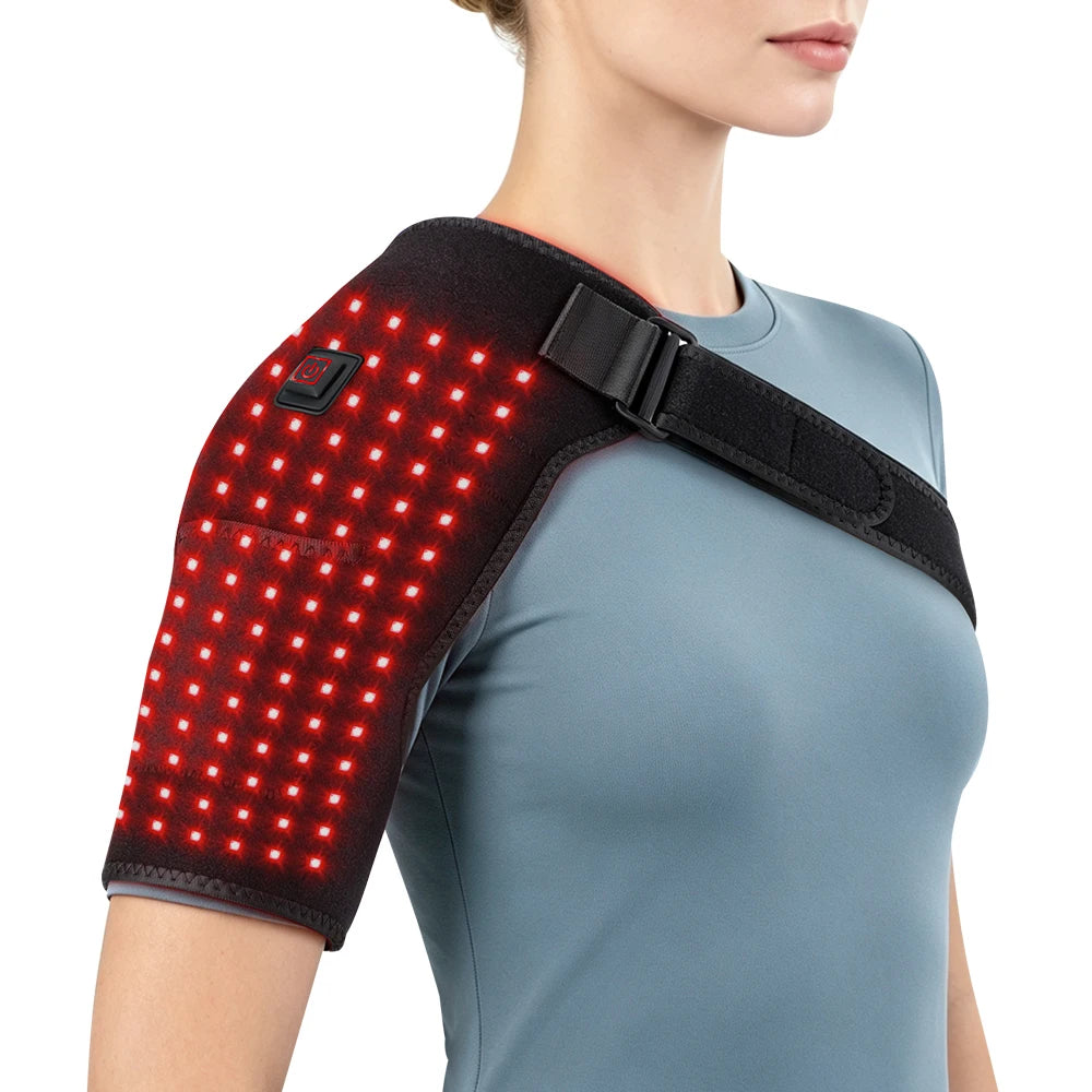 Electric Heated Shoulder Wrap Red Light Therapy Brace for Daily Joint Support Recovery