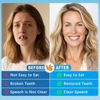 Adjustable Silicone Denture Kit Temporary Cosmetic Teeth Veneers for Natural Smile Comfort Fit