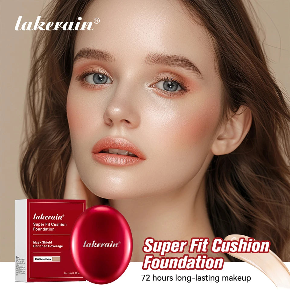 Air Cushion Foundation BB CC Cream Full Coverage Makeup for Flawless Matte Face Finish Daily Use - 7